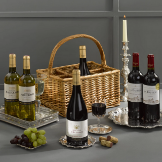 Six Bottle Wine Carrier Gift Basket image